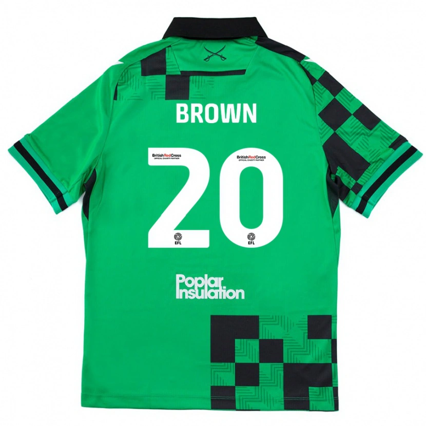 Danxen Mujer Camiseta Jevani Brown #20 Verde Negro 2ª Equipación 2024/25 La Camisa México