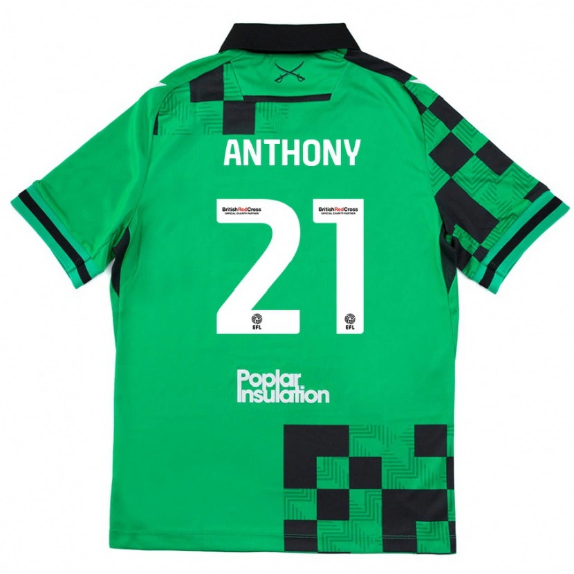 Danxen Mujer Camiseta Micah Anthony #21 Verde Negro 2ª Equipación 2024/25 La Camisa México