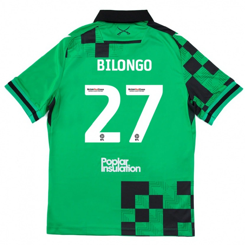 Danxen Mujer Camiseta Bryant Bilongo #27 Verde Negro 2ª Equipación 2024/25 La Camisa México