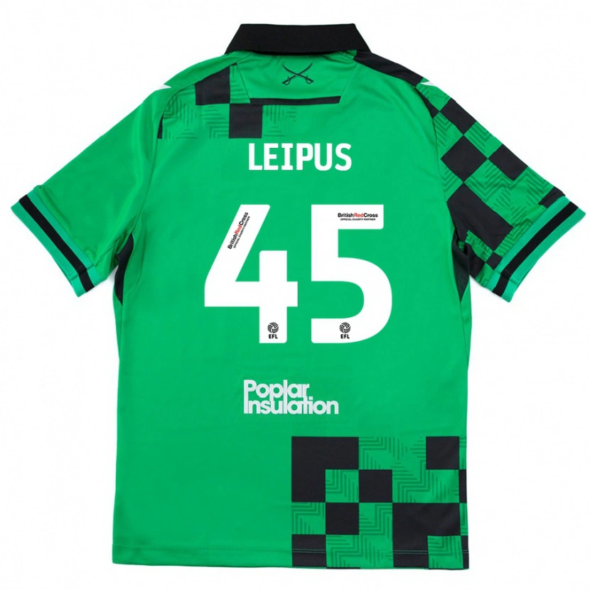 Danxen Mujer Camiseta Brooklyn Leipus #45 Verde Negro 2ª Equipación 2024/25 La Camisa México