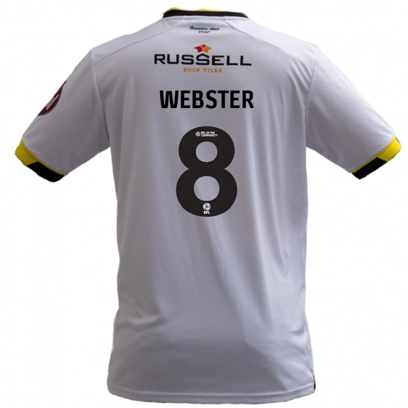 Danxen Mujer Camiseta Charlie Webster #8 Blanco 2ª Equipación 2024/25 La Camisa México