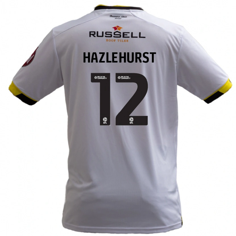 Danxen Mujer Camiseta Jack Hazlehurst #12 Blanco 2ª Equipación 2024/25 La Camisa México