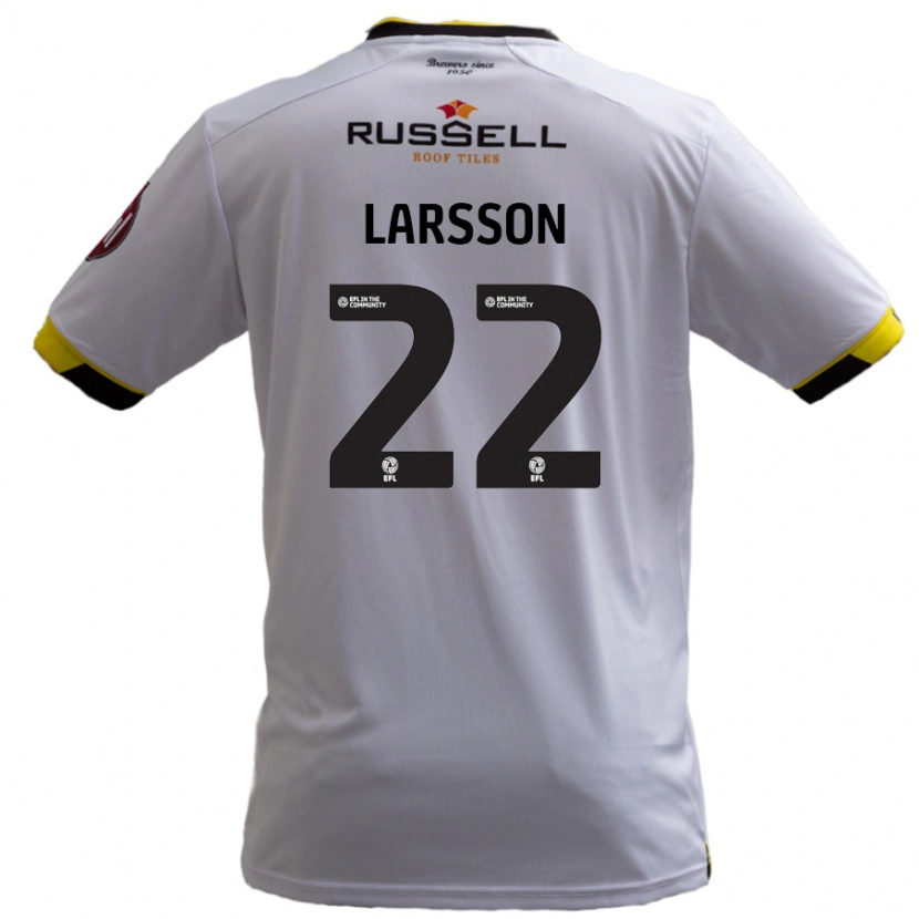Danxen Mujer Camiseta Julian Larsson #22 Blanco 2ª Equipación 2024/25 La Camisa México