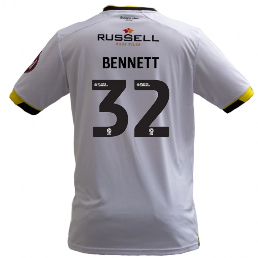 Danxen Mujer Camiseta Mason Bennett #32 Blanco 2ª Equipación 2024/25 La Camisa México