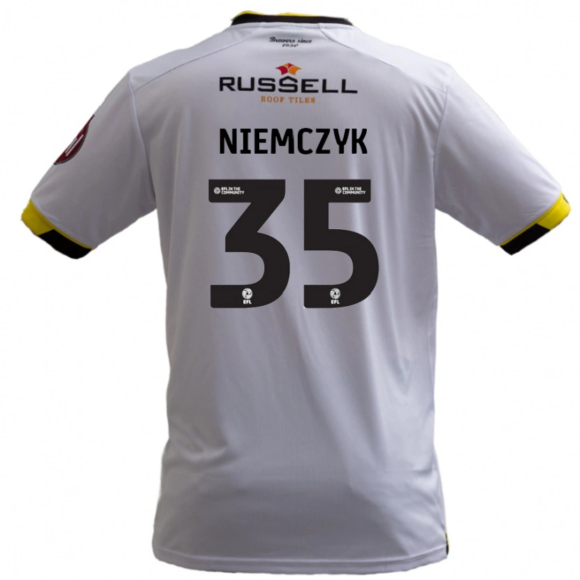 Danxen Mujer Camiseta Jakub Niemczyk #35 Blanco 2ª Equipación 2024/25 La Camisa México