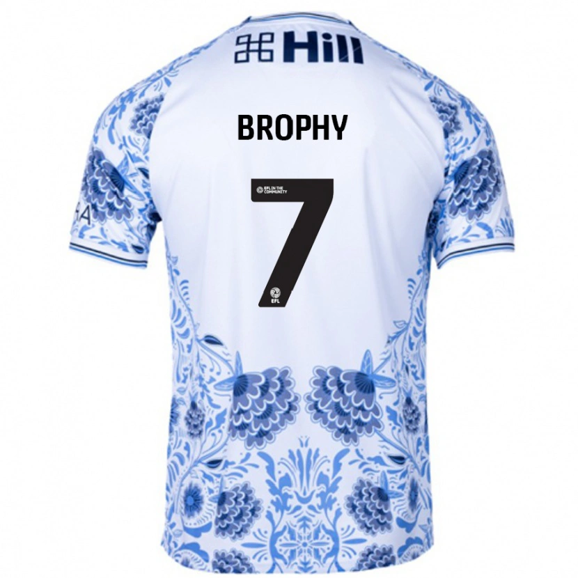 Danxen Mujer Camiseta James Brophy #7 Blanco Azul 2ª Equipación 2024/25 La Camisa México