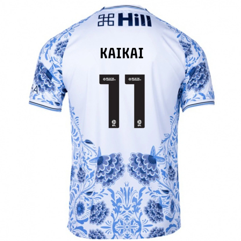 Danxen Mujer Camiseta Sullay Kaikai #11 Blanco Azul 2ª Equipación 2024/25 La Camisa México