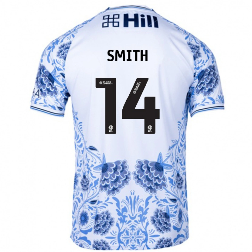 Danxen Mujer Camiseta Korey Smith #14 Blanco Azul 2ª Equipación 2024/25 La Camisa México
