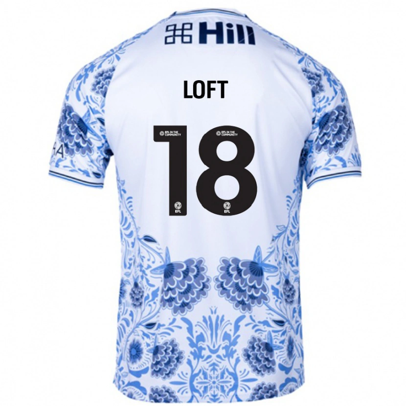 Danxen Mujer Camiseta Ryan Loft #18 Blanco Azul 2ª Equipación 2024/25 La Camisa México