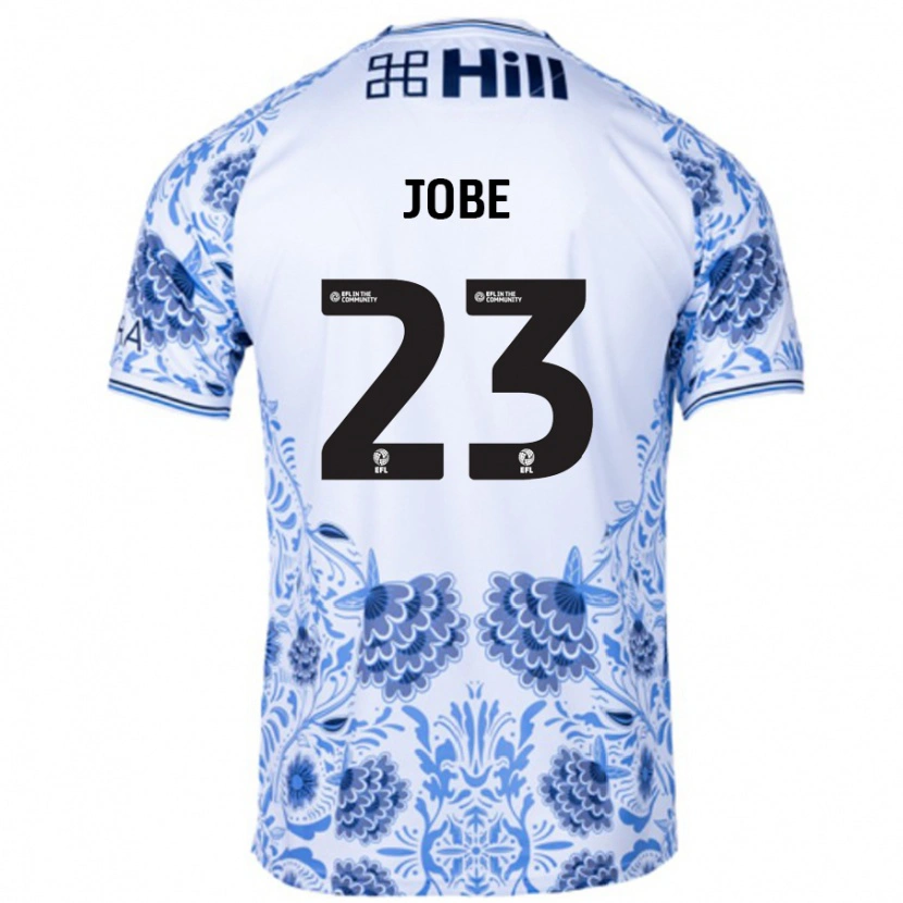 Danxen Mujer Camiseta Mamadou Jobe #23 Blanco Azul 2ª Equipación 2024/25 La Camisa México