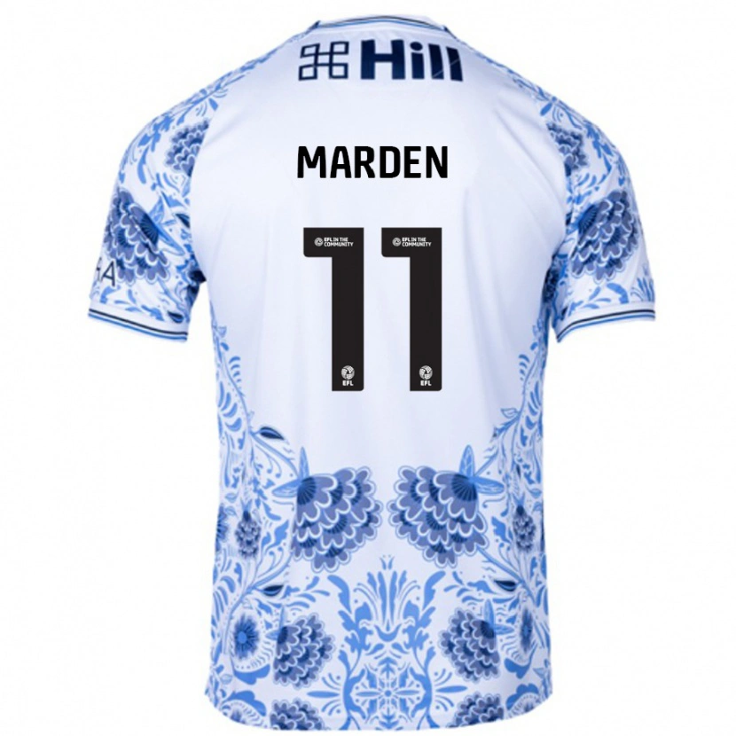 Danxen Mujer Camiseta Ella Marden #11 Blanco Azul 2ª Equipación 2024/25 La Camisa México
