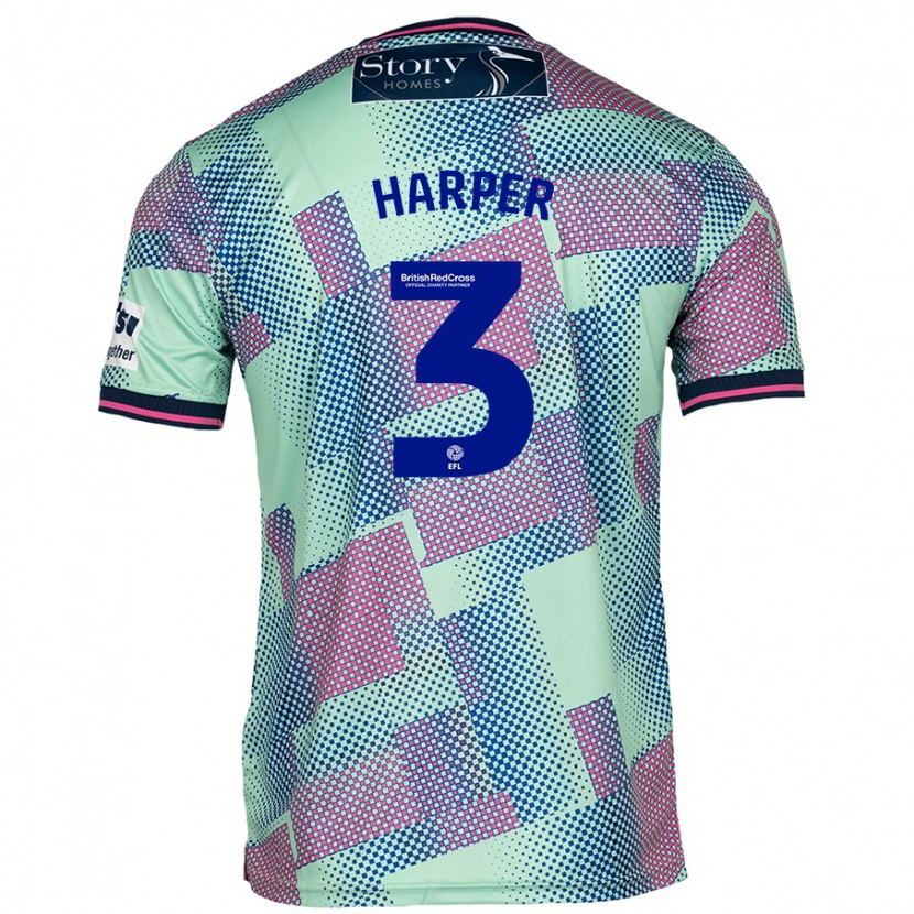 Danxen Mujer Camiseta Cameron Harper #3 Verde 2ª Equipación 2024/25 La Camisa México