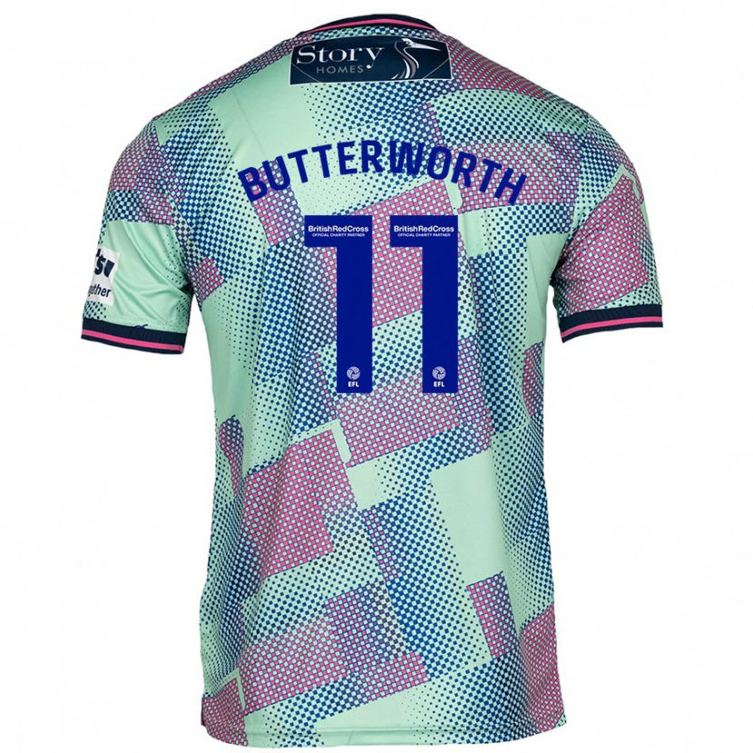 Danxen Mujer Camiseta Daniel Butterworth #11 Verde 2ª Equipación 2024/25 La Camisa México