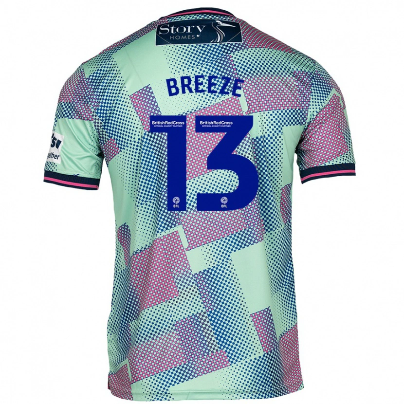 Danxen Mujer Camiseta Gabriel Breeze #13 Verde 2ª Equipación 2024/25 La Camisa México