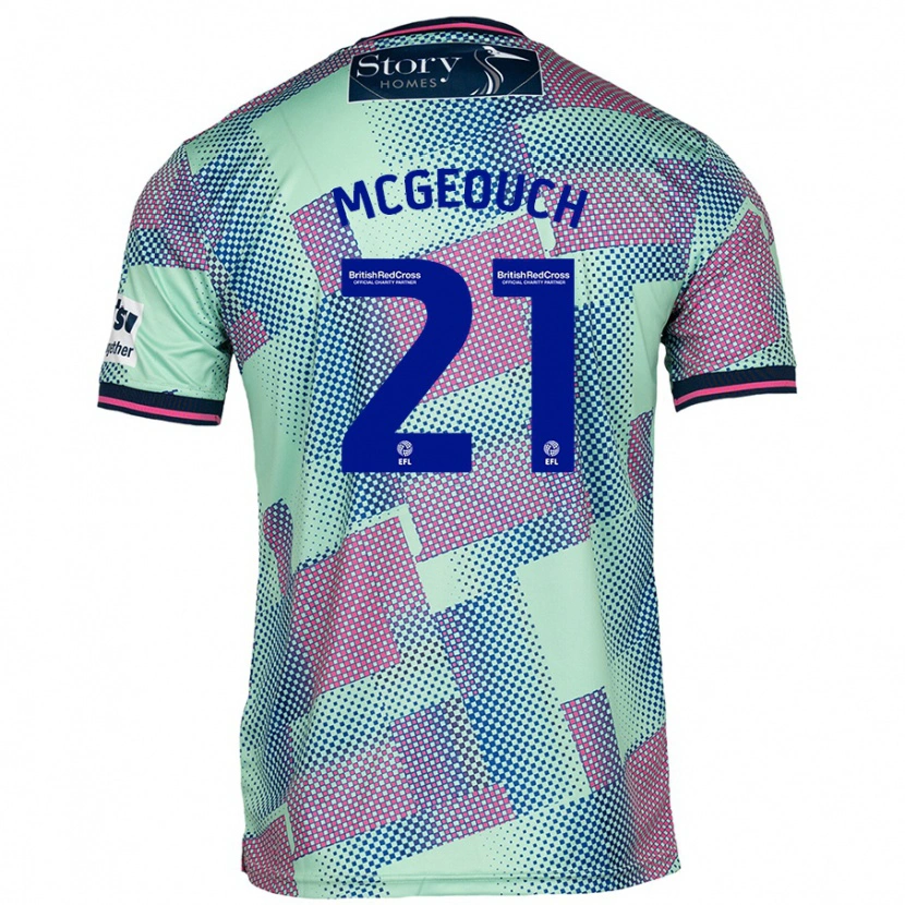 Danxen Mujer Camiseta Dylan Mcgeouch #21 Verde 2ª Equipación 2024/25 La Camisa México