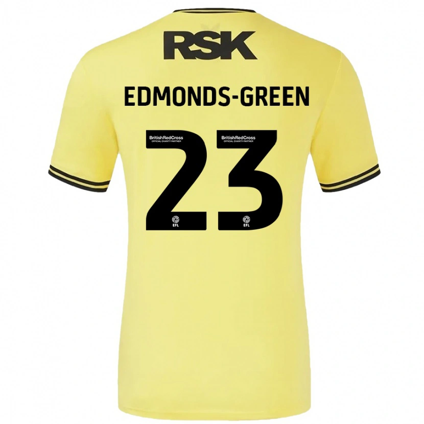 Danxen Mujer Camiseta Rarmani Edmonds-Green #23 Amarillo Negro 2ª Equipación 2024/25 La Camisa México