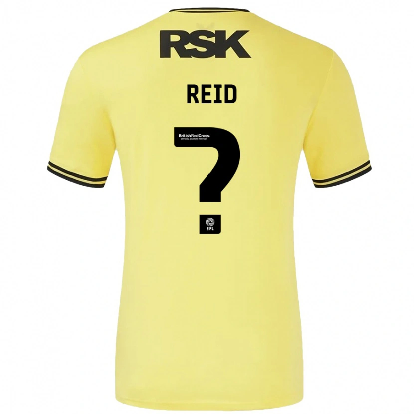 Danxen Mujer Camiseta Reuben Reid #0 Amarillo Negro 2ª Equipación 2024/25 La Camisa México