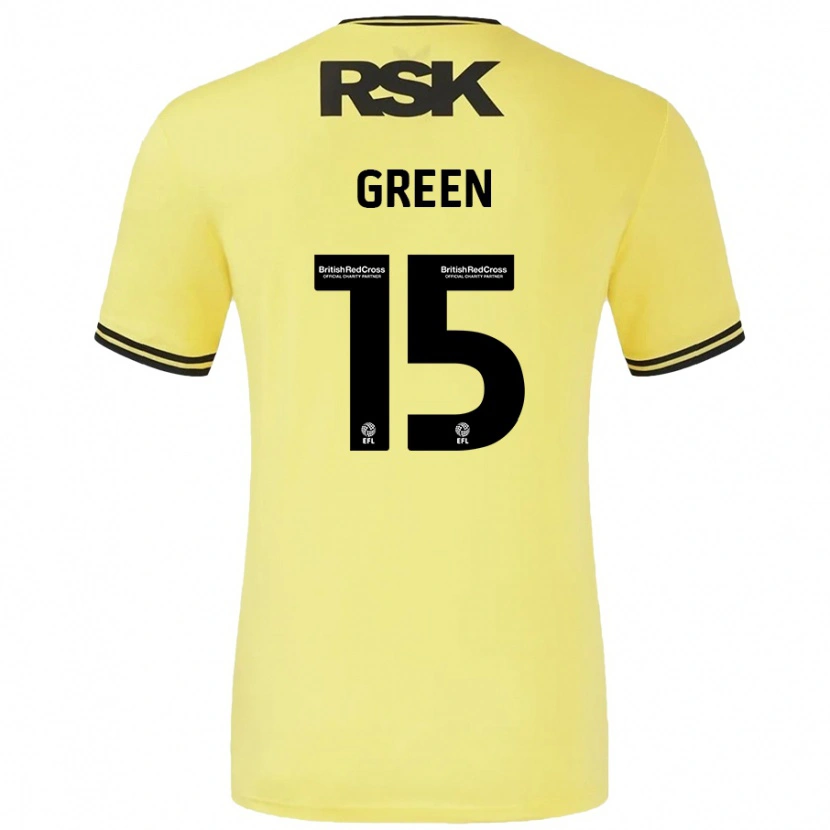 Danxen Mujer Camiseta Kayleigh Green #15 Amarillo Negro 2ª Equipación 2024/25 La Camisa México