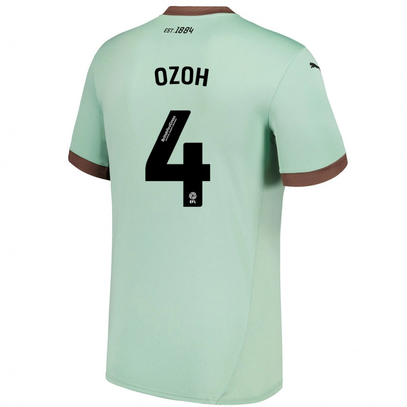 Danxen Mujer Camiseta David Ozoh #4 Verde Pálido 2ª Equipación 2024/25 La Camisa México
