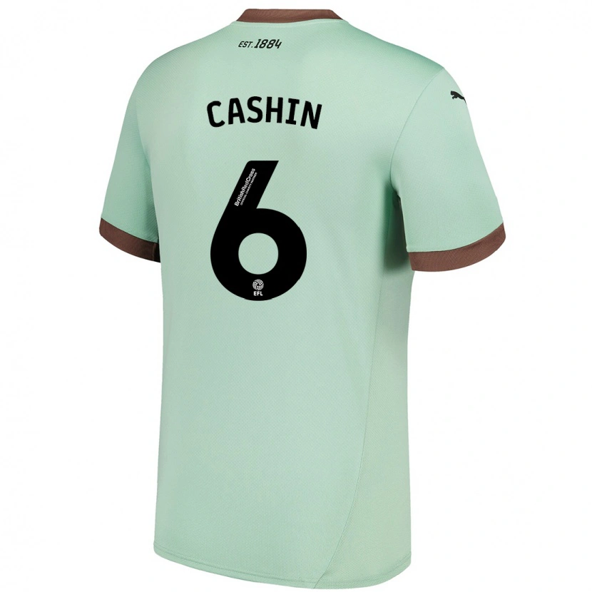 Danxen Mujer Camiseta Eiran Cashin #6 Verde Pálido 2ª Equipación 2024/25 La Camisa México