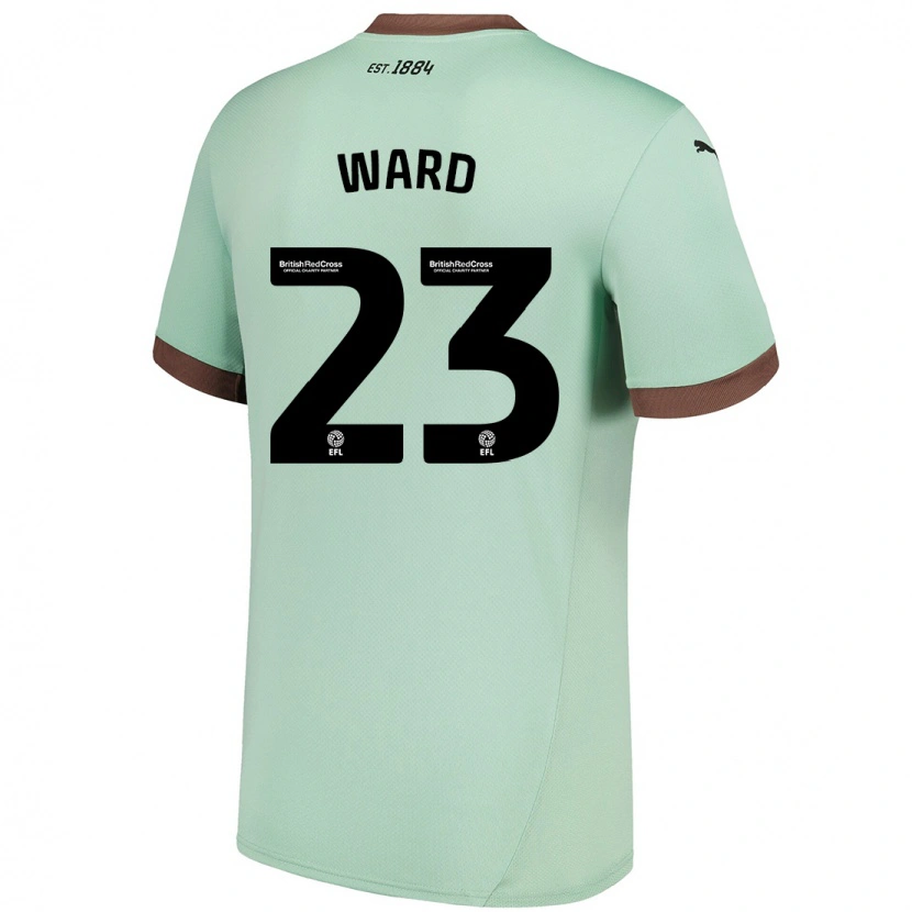 Danxen Mujer Camiseta Joe Ward #23 Verde Pálido 2ª Equipación 2024/25 La Camisa México