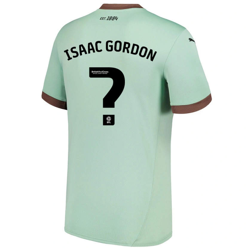 Danxen Mujer Camiseta Isaac Gordon #0 Verde Pálido 2ª Equipación 2024/25 La Camisa México