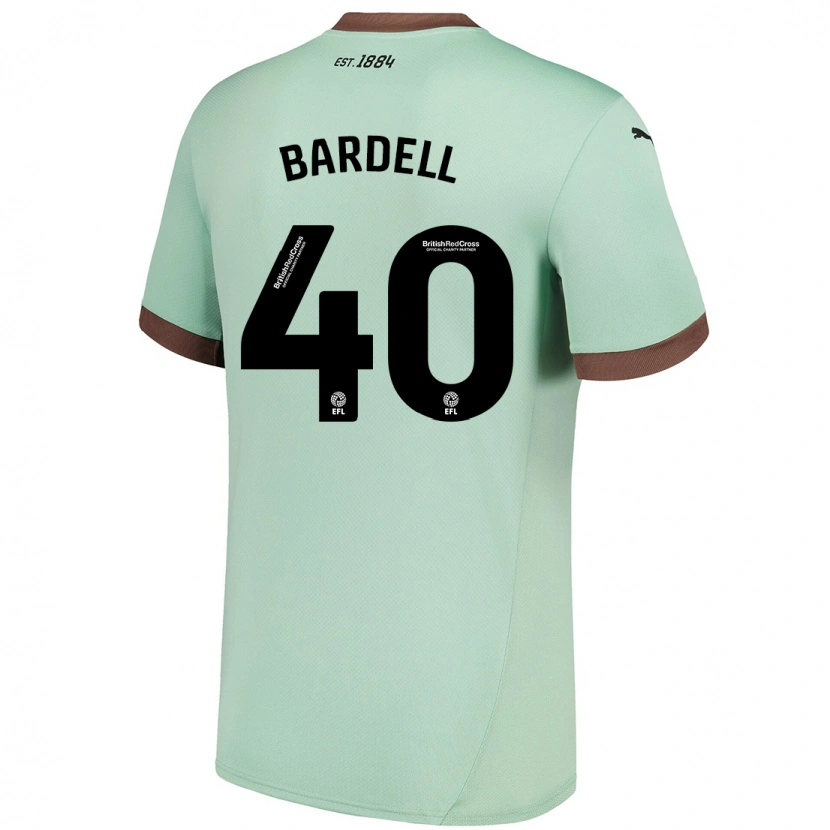 Danxen Mujer Camiseta Max Bardell #40 Verde Pálido 2ª Equipación 2024/25 La Camisa México