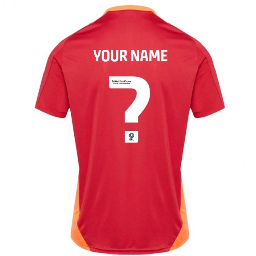 Danxen Mujer Camiseta Su Nombre #0 Azul Blanquecino 2ª Equipación 2024/25 La Camisa México
