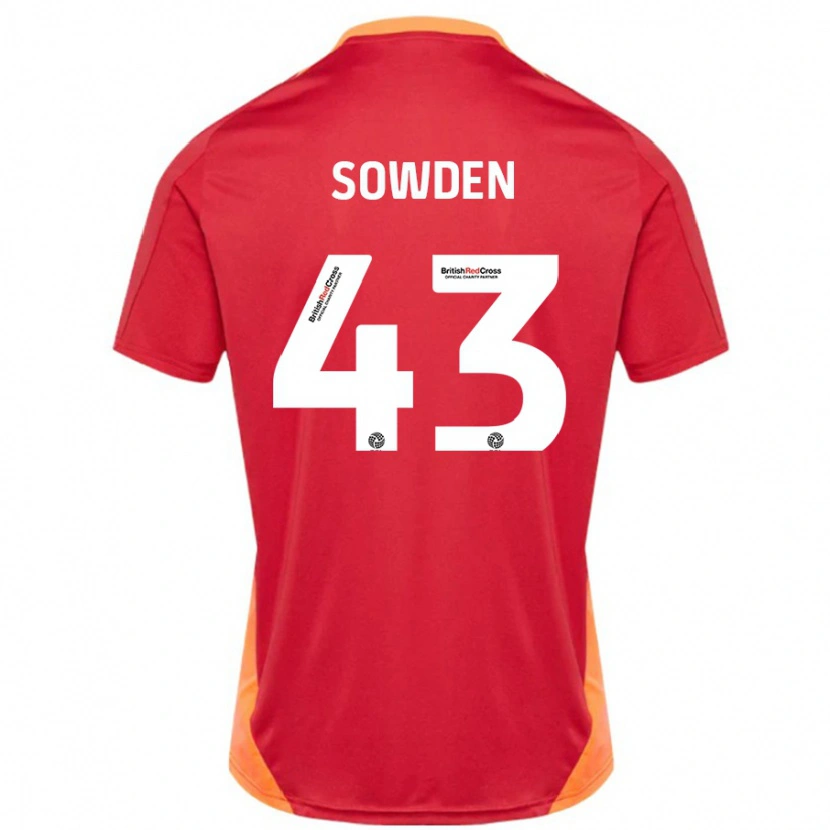Danxen Mujer Camiseta Andrew Sowden #43 Azul Blanquecino 2ª Equipación 2024/25 La Camisa México