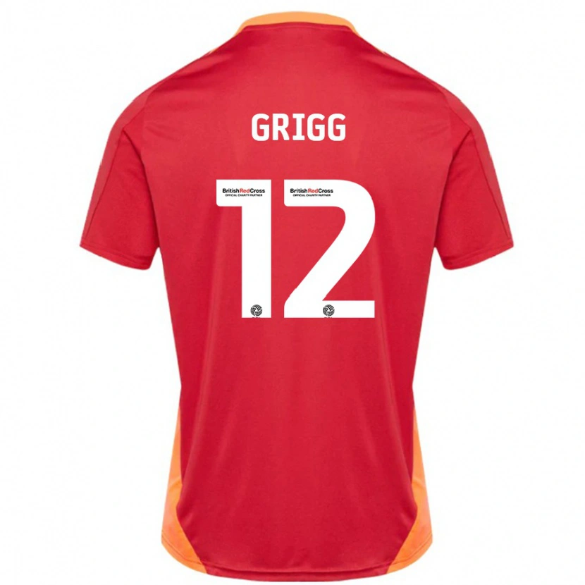 Danxen Mujer Camiseta Katie Grigg #12 Azul Blanquecino 2ª Equipación 2024/25 La Camisa México