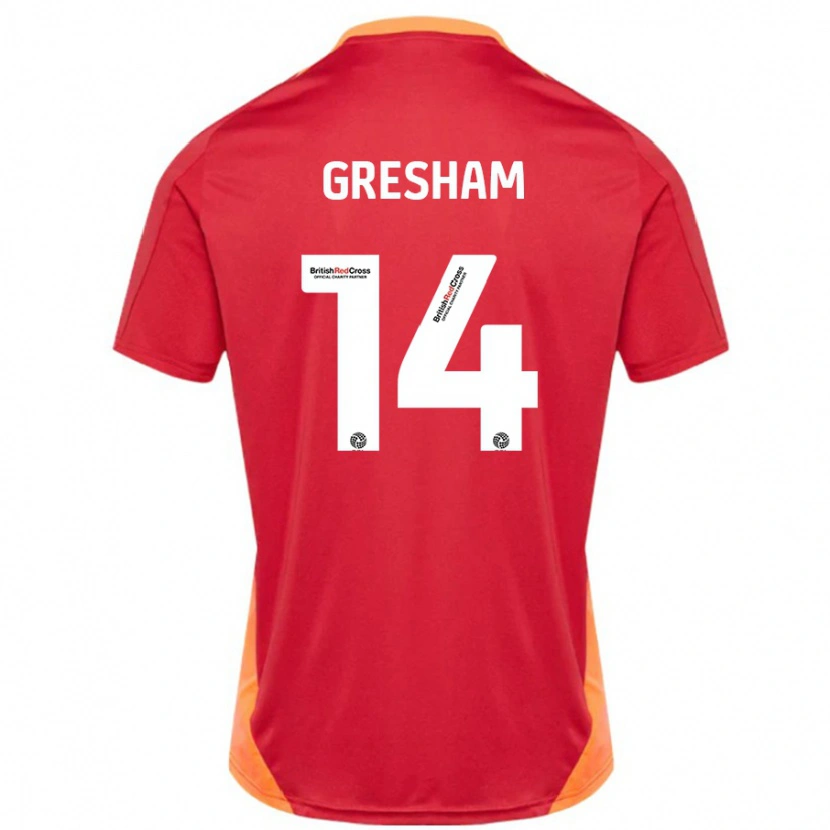 Danxen Mujer Camiseta Georgie-Marie Barbour-Gresham #14 Azul Blanquecino 2ª Equipación 2024/25 La Camisa México