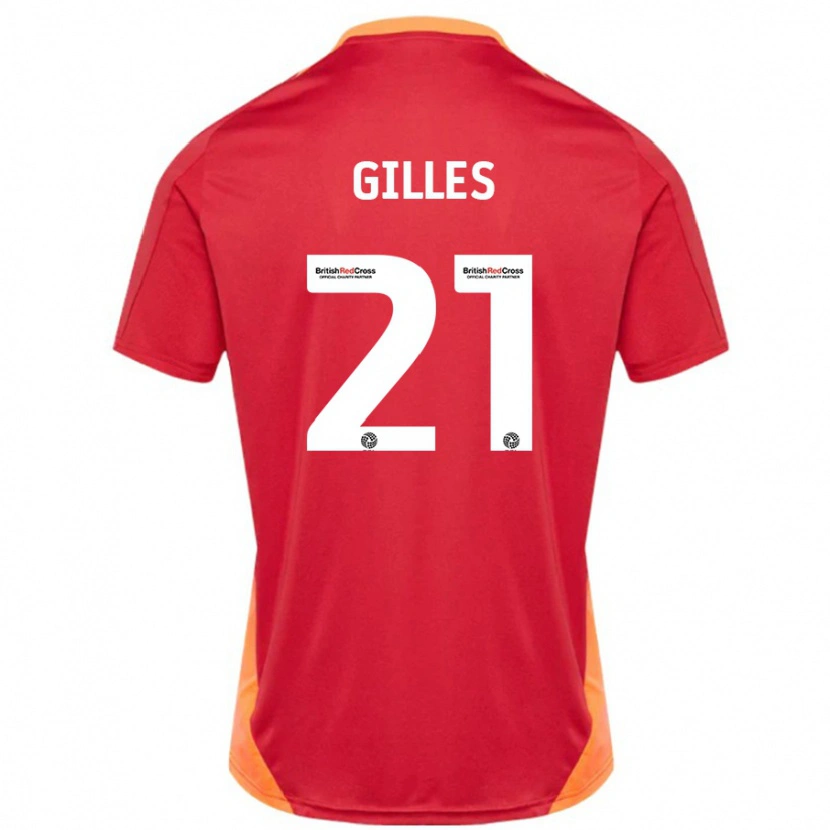 Danxen Mujer Camiseta Sophie Gilles #21 Azul Blanquecino 2ª Equipación 2024/25 La Camisa México