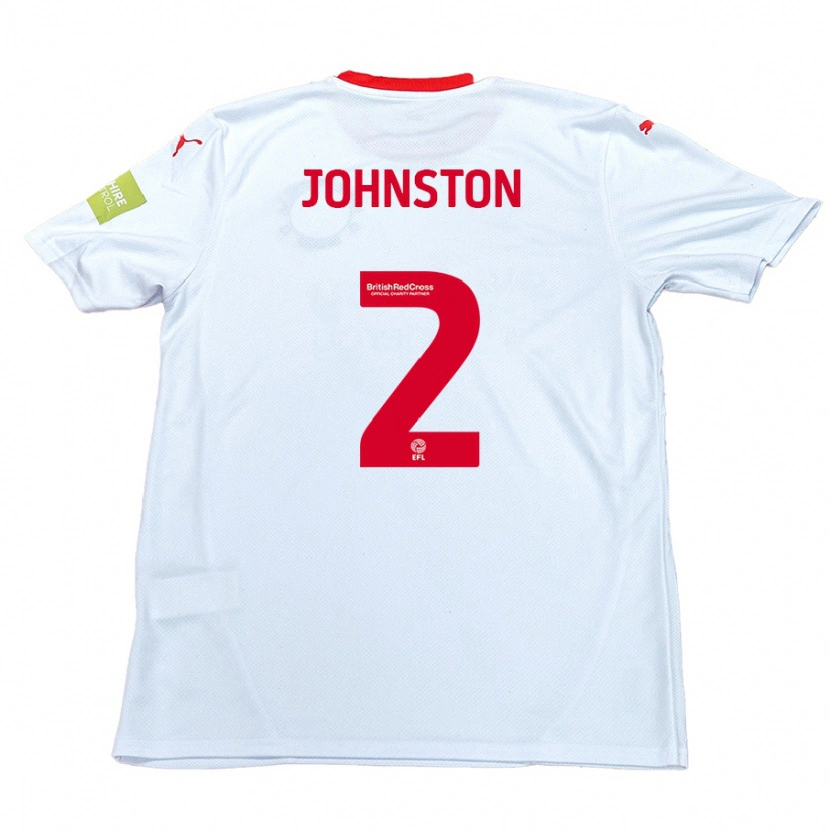 Danxen Mujer Camiseta Carl Johnston #2 Blanco 2ª Equipación 2024/25 La Camisa México