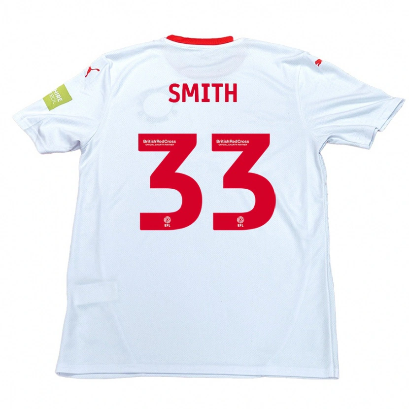 Danxen Mujer Camiseta Pele Smith #33 Blanco 2ª Equipación 2024/25 La Camisa México