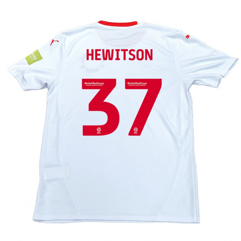 Danxen Mujer Camiseta Luke Hewitson #37 Blanco 2ª Equipación 2024/25 La Camisa México