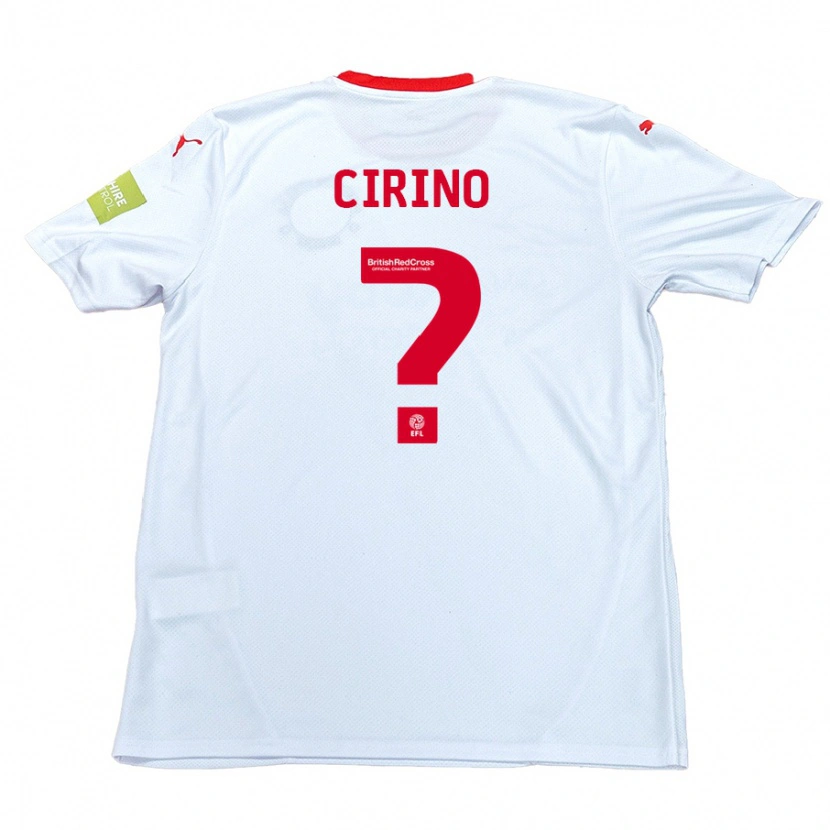 Danxen Mujer Camiseta Raffaele Cirino #0 Blanco 2ª Equipación 2024/25 La Camisa México