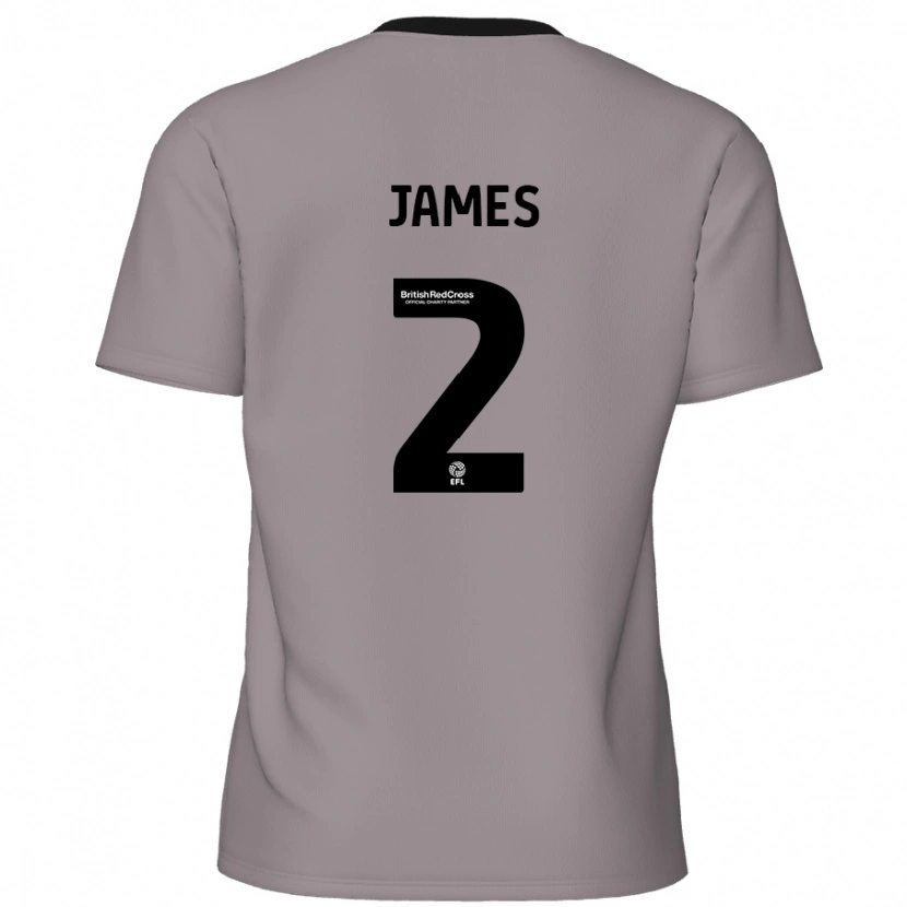 Danxen Mujer Camiseta Tom James #2 Gris 2ª Equipación 2024/25 La Camisa México