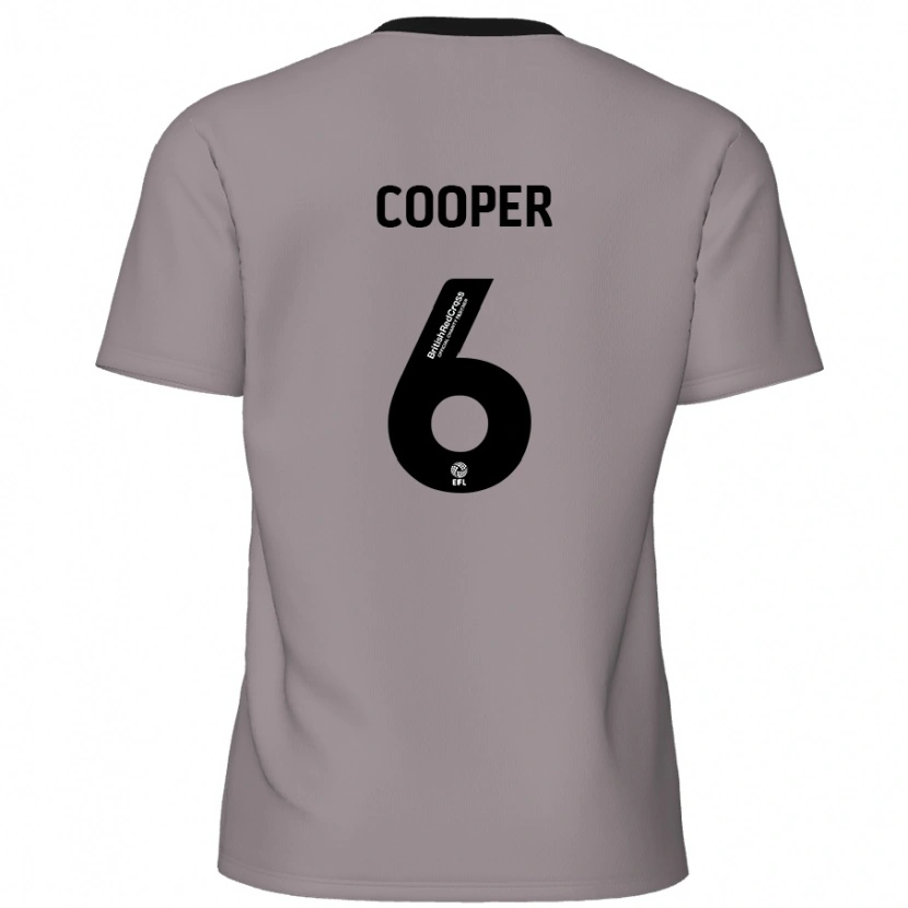 Danxen Mujer Camiseta Brandon Cooper #6 Gris 2ª Equipación 2024/25 La Camisa México