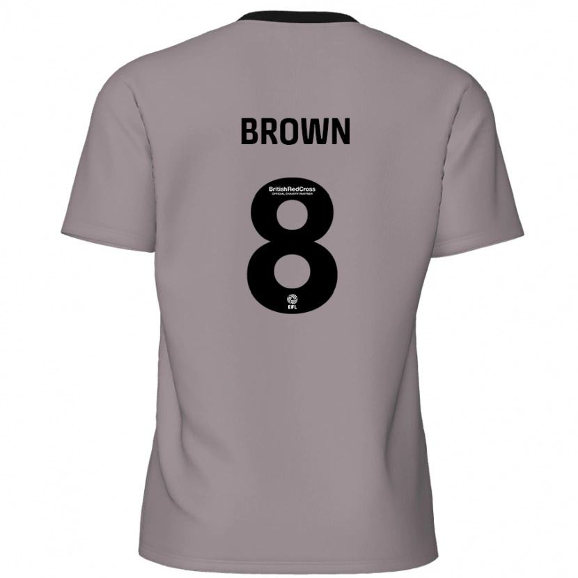 Danxen Mujer Camiseta Jordan Brown #8 Gris 2ª Equipación 2024/25 La Camisa México