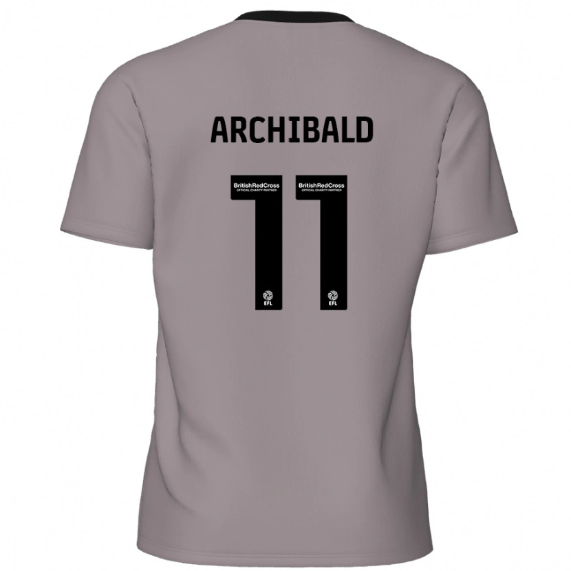 Danxen Mujer Camiseta Theo Archibald #11 Gris 2ª Equipación 2024/25 La Camisa México