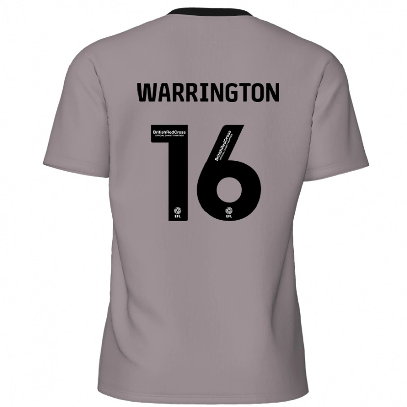 Danxen Mujer Camiseta Lewis Warrington #16 Gris 2ª Equipación 2024/25 La Camisa México