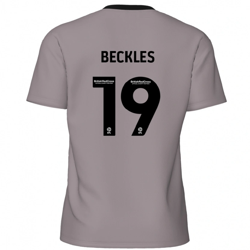 Danxen Mujer Camiseta Omar Beckles #19 Gris 2ª Equipación 2024/25 La Camisa México