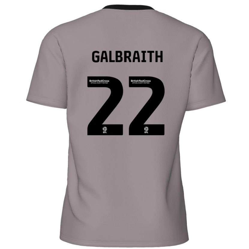 Danxen Mujer Camiseta Ethan Galbraith #22 Gris 2ª Equipación 2024/25 La Camisa México