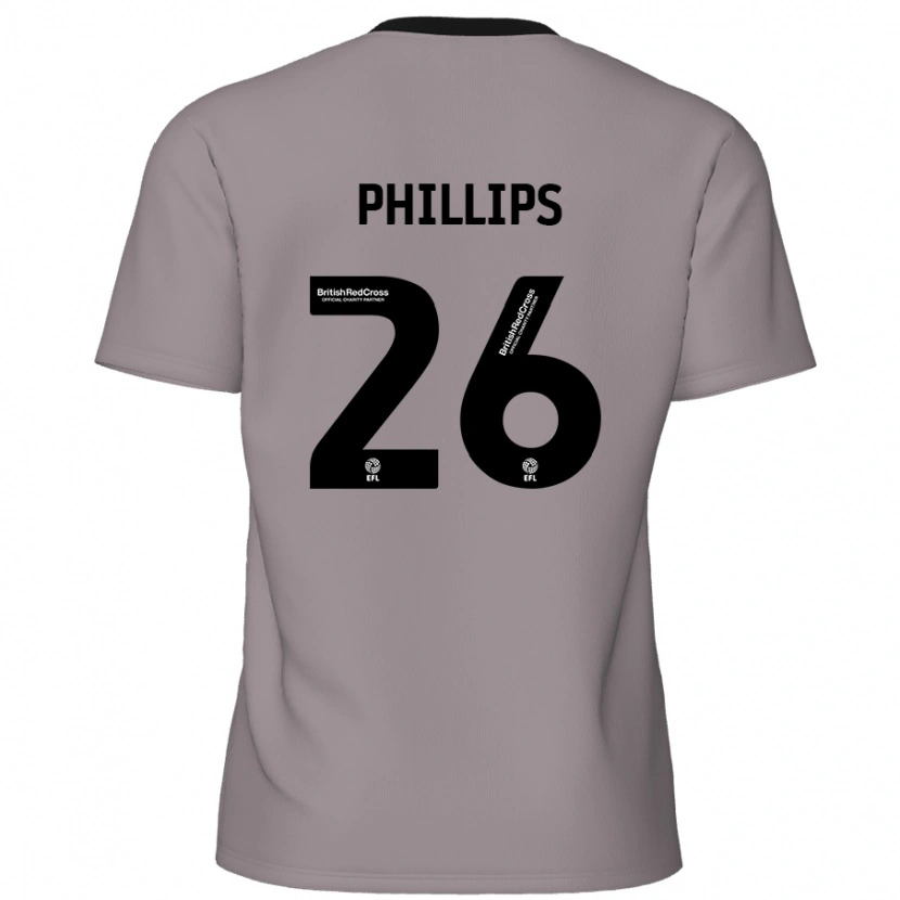 Danxen Mujer Camiseta Noah Phillips #26 Gris 2ª Equipación 2024/25 La Camisa México
