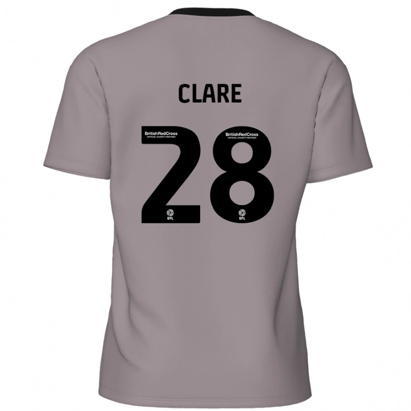 Danxen Mujer Camiseta Sean Clare #28 Gris 2ª Equipación 2024/25 La Camisa México