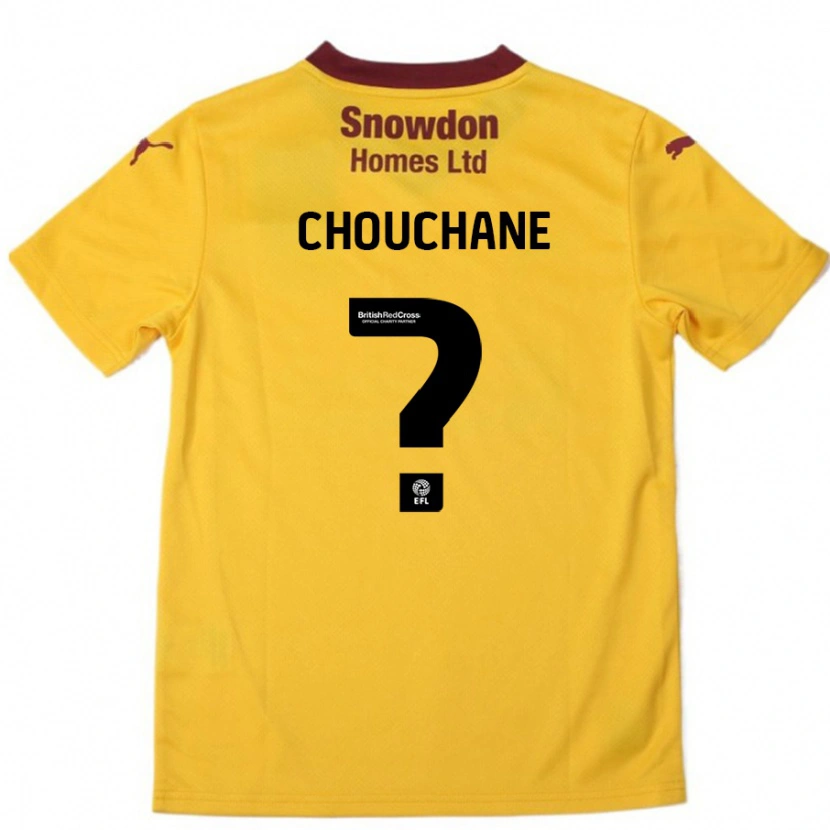 Danxen Mujer Camiseta Samy Chouchane #0 Naranja Borgoña 2ª Equipación 2024/25 La Camisa México