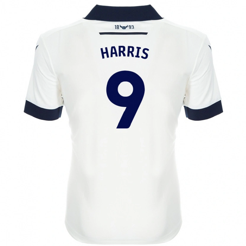 Danxen Mujer Camiseta Mark Harris #9 Blanco Azul Marino 2ª Equipación 2024/25 La Camisa México