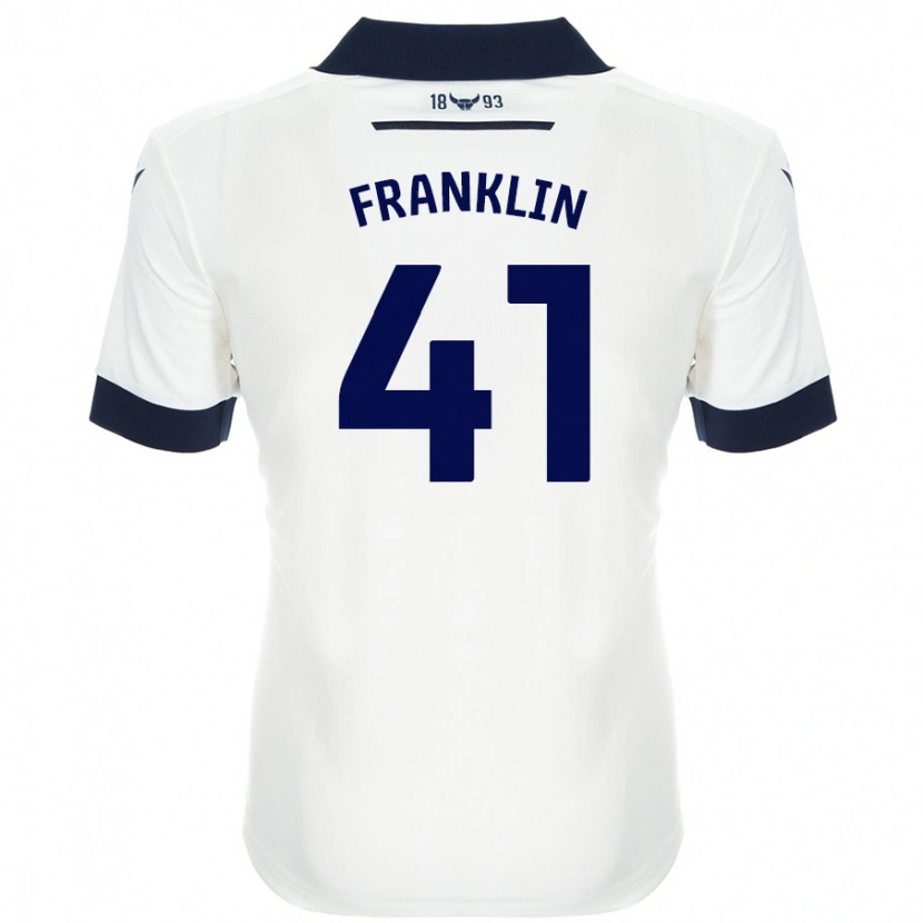 Danxen Mujer Camiseta George Franklin #41 Blanco Azul Marino 2ª Equipación 2024/25 La Camisa México