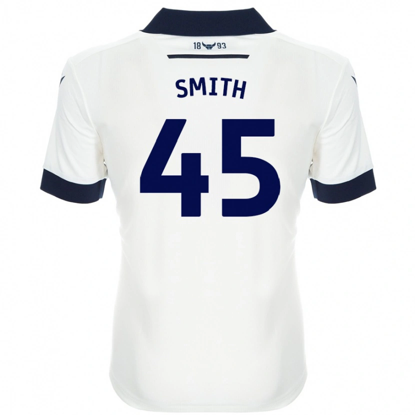 Danxen Mujer Camiseta Max Smith #45 Blanco Azul Marino 2ª Equipación 2024/25 La Camisa México