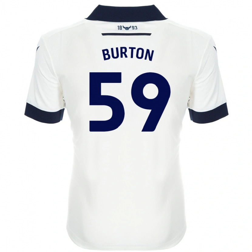 Danxen Mujer Camiseta Kasway Burton #59 Blanco Azul Marino 2ª Equipación 2024/25 La Camisa México